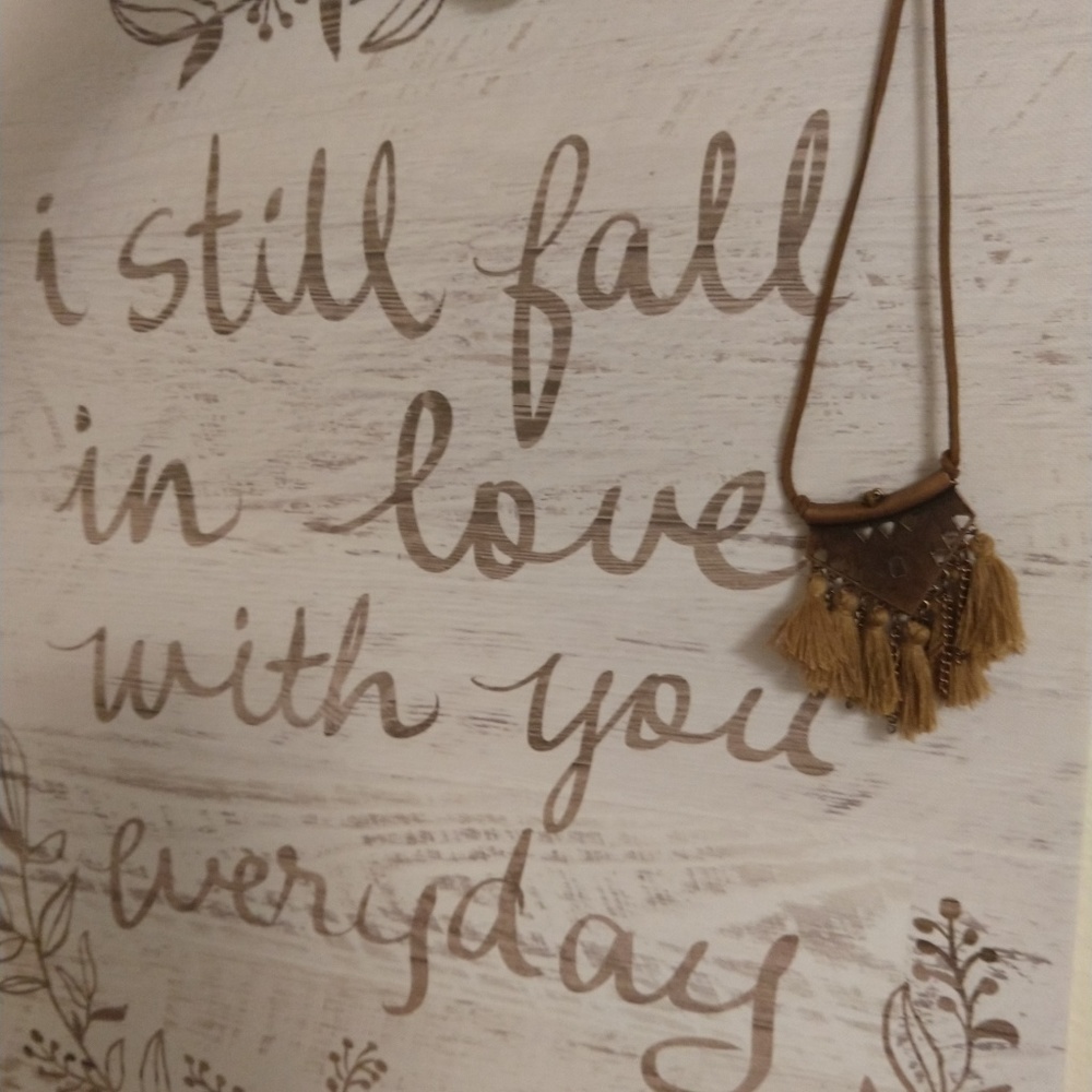 🍄🌝☀️Boho tassel leather necklace